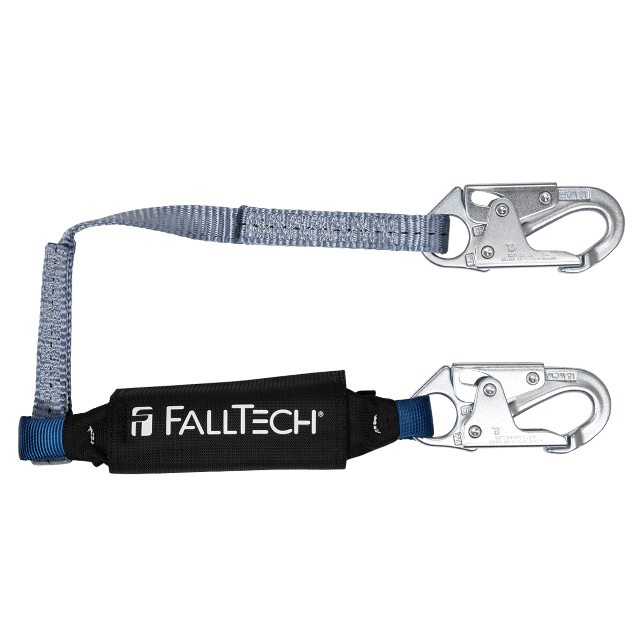 3' ViewPack® Energy Absorbing Lanyard, Single-leg with Steel Snap Hooks