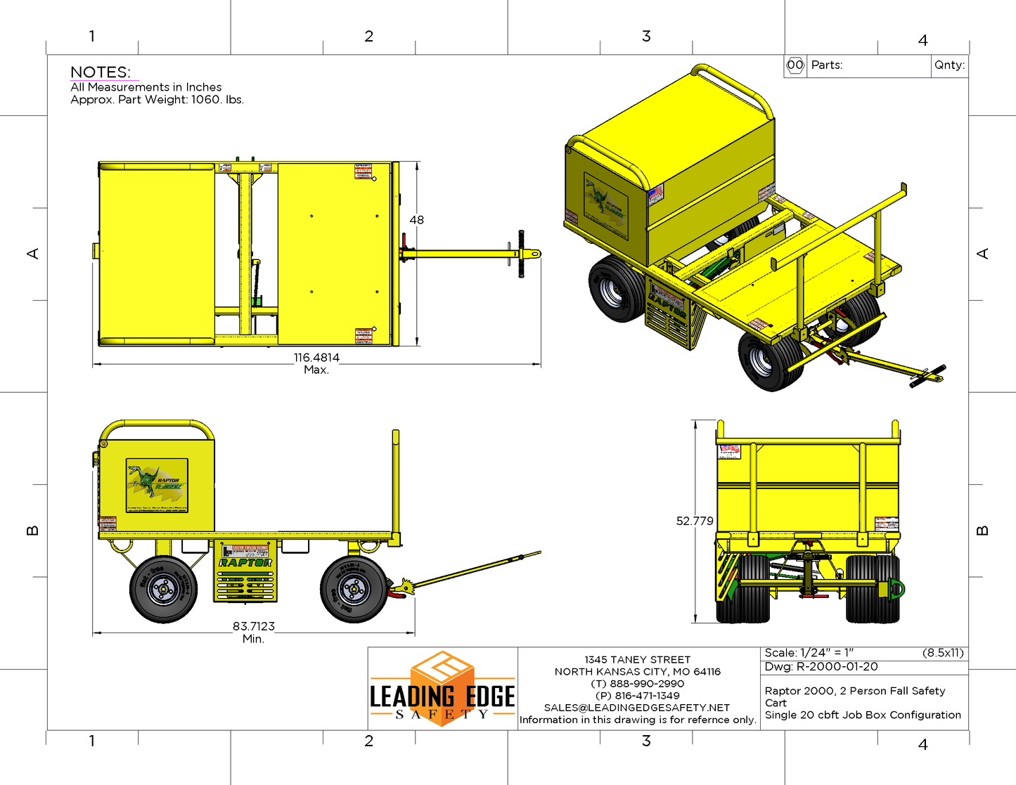 R-2000 Mobile Fall Protection Cart