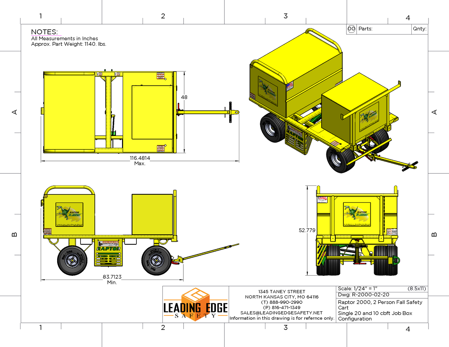 R-2000 Mobile Fall Protection Cart