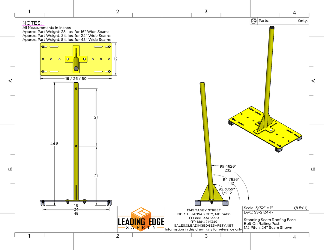 Standing Seam Guardrail