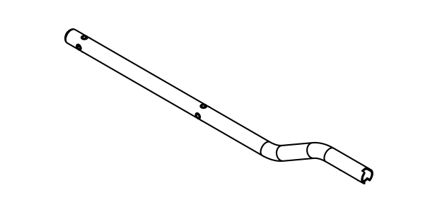 Separate upright post for the updated roof hatch guardrail system