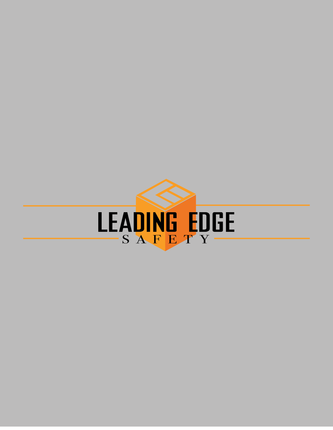 Leading Edge Safety long horizontal logo with black text