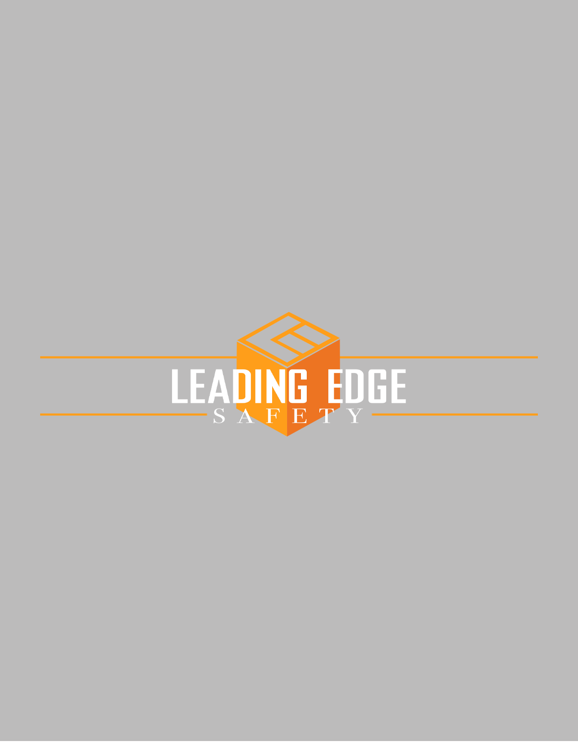 Leading Edge Safety long horizontal logo with white text