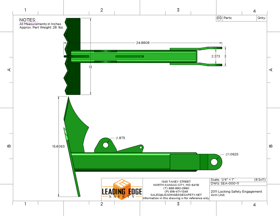 Safety Engagement Arm Assembly