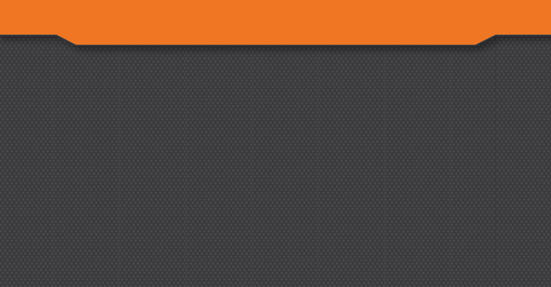 Solid dark gray color swatch with an orange stripe at the top