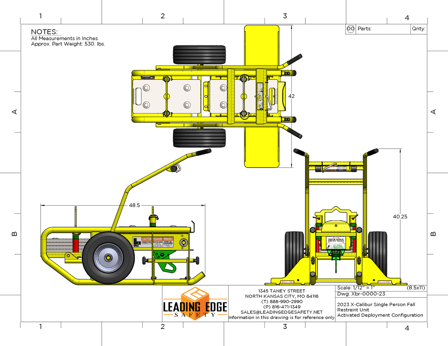 X-Calibur Mobile Fall Protection Cart