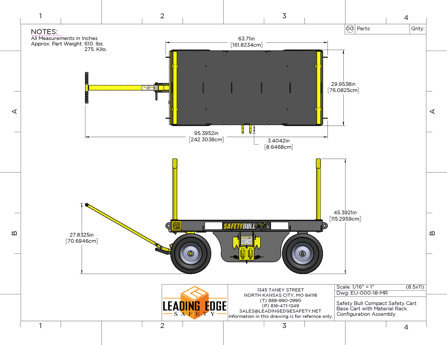 Safety Bull Mobile Fall Protection Cart