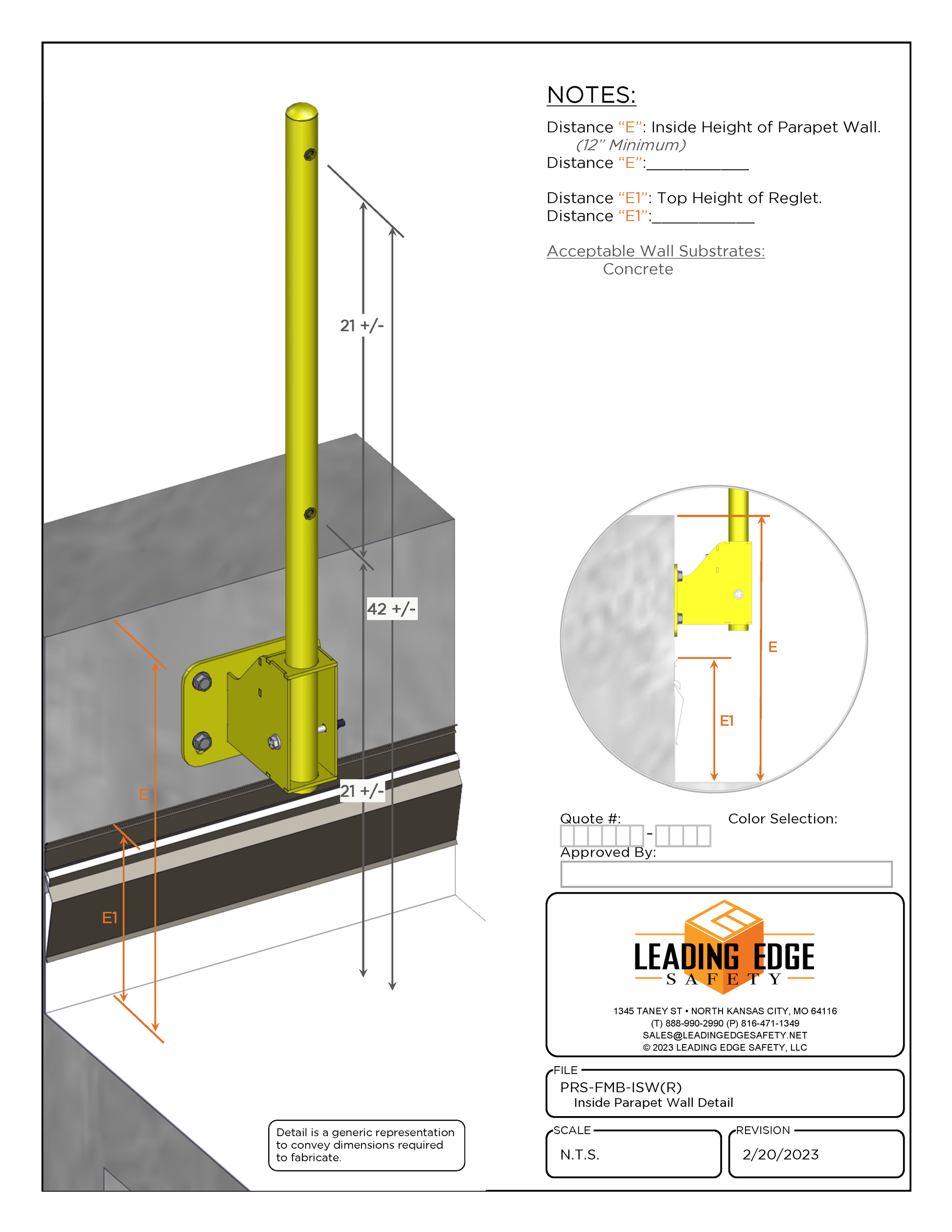 Wall Mount Guardrail – Leading Edge Safety