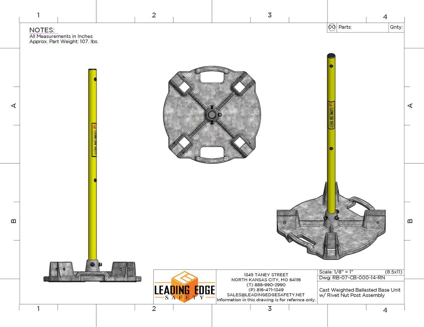 Permanent Ballasted Guardrail System