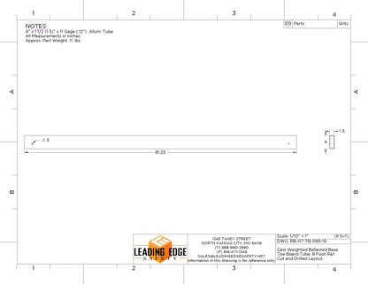 Permanent Ballasted Guardrail System