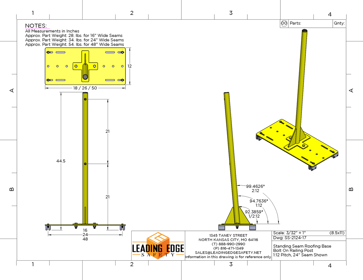 Standing Seam Guardrail – Leading Edge Safety